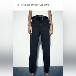 Zara zw1975 High Rise Straight Leg Jeans